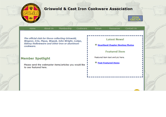 Griswold & Cast Iron Cookware Assn.—Final Design Griswold & Cast Iron Cookware Assn.—Final Design
