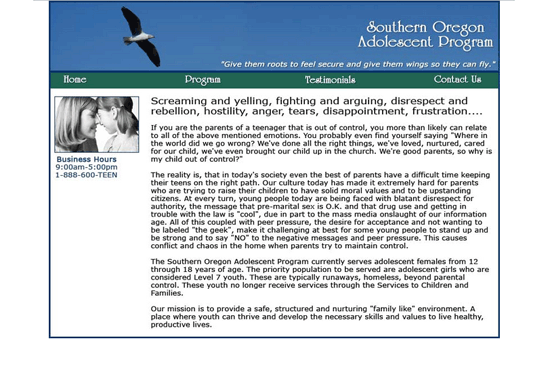 Southern Oregon Adolescent Program—Concept Two Southern Oregon Adolescent Program—Concept Two
